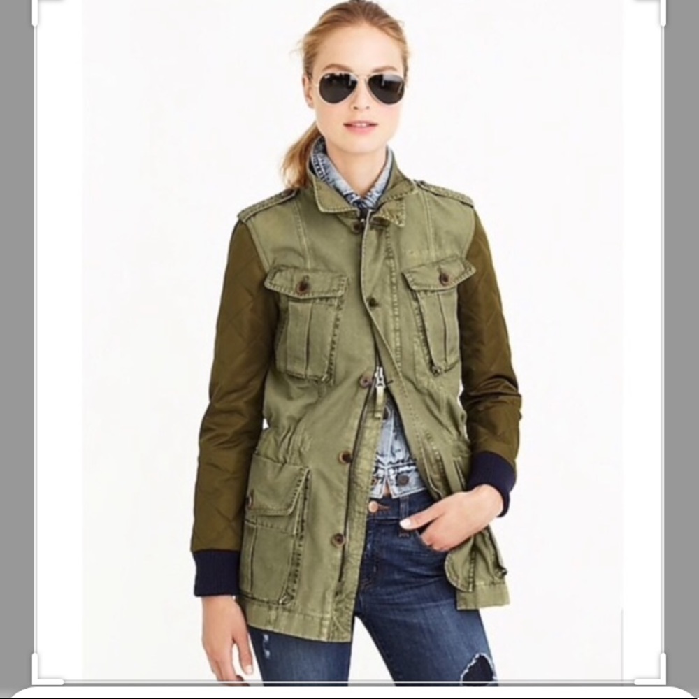 J.Crew Quilted Military style Jacket